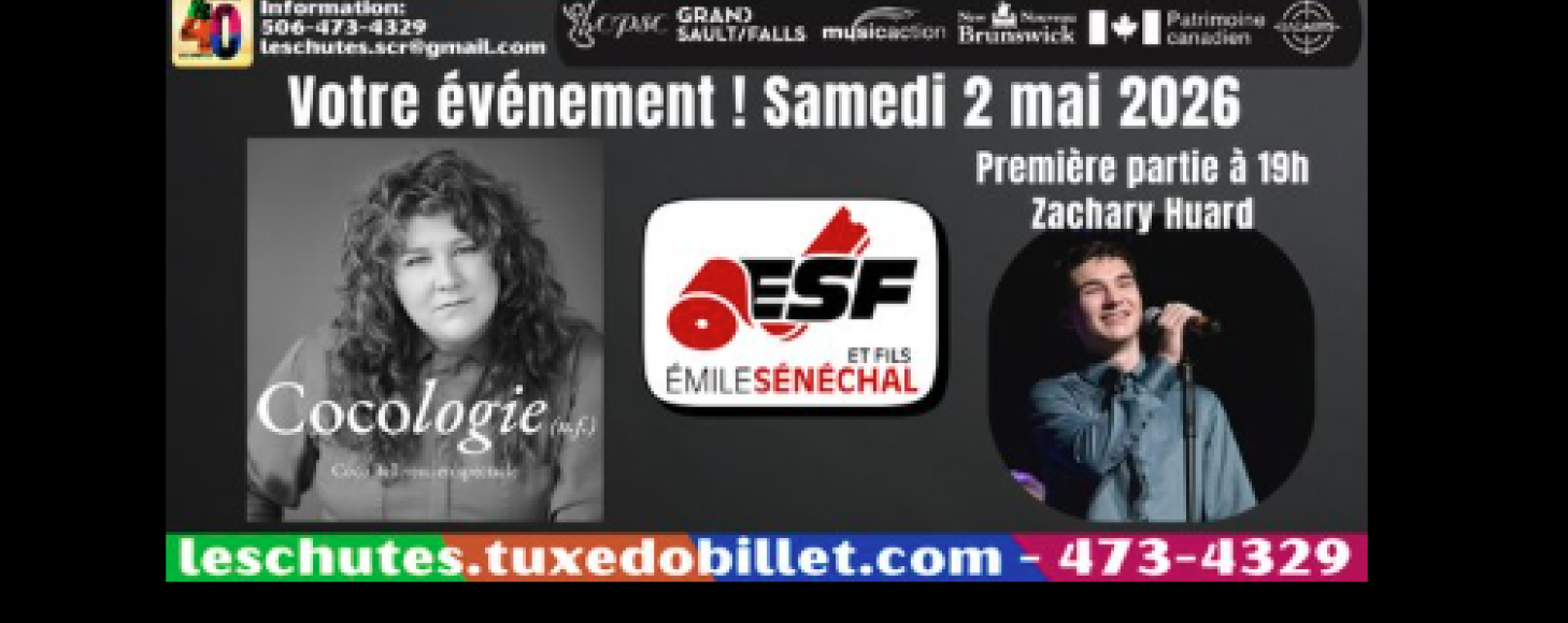 La Soci&eacute;t&eacute; Culturelle r&eacute;gionale Les Chutes pr&eacute;sente: Coco Belliveau (1&egrave;re Partie: Zachary Huard)